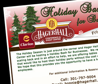 HagerHall Holiday Flyer Design