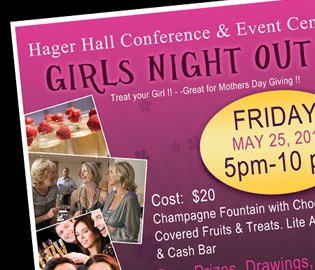 HagerHall Ladies Night Flyer