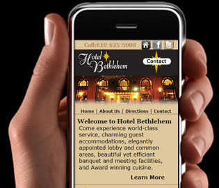 Hotel Bethlehem, Mobile Site Design