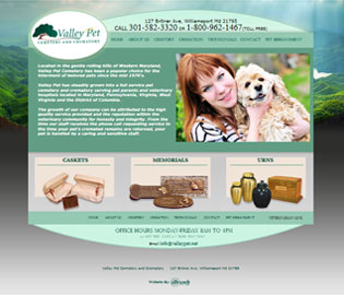 Valley Pet Cemetery, Website Design